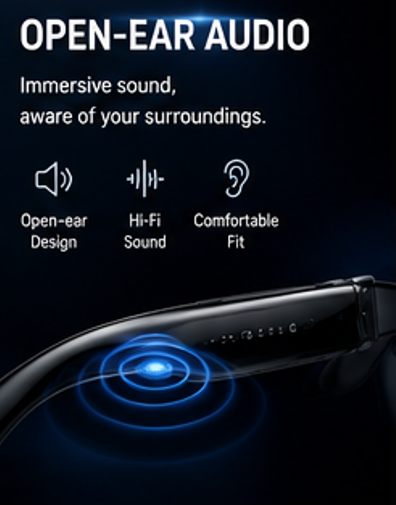 Pryxo™- Smart Glasses-Speak naturally in 100+ languages without taking out your phone.